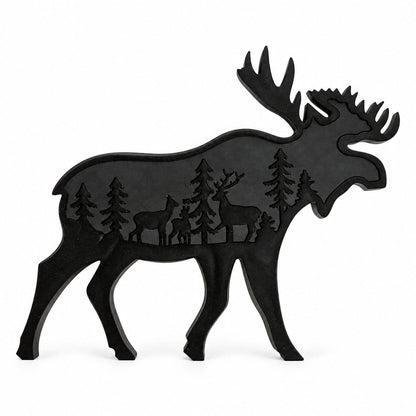 Moose Wildlife Forest Scene Decor
