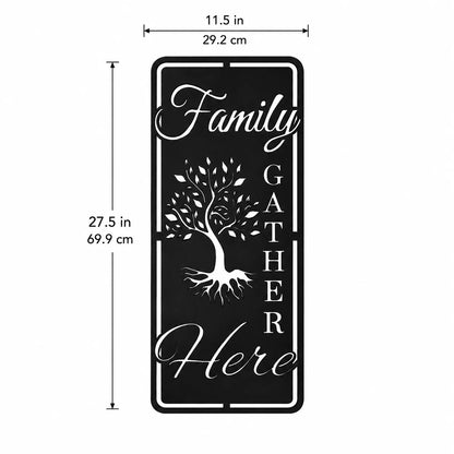 Family Gather Here Tree of Life Metal Wall Art