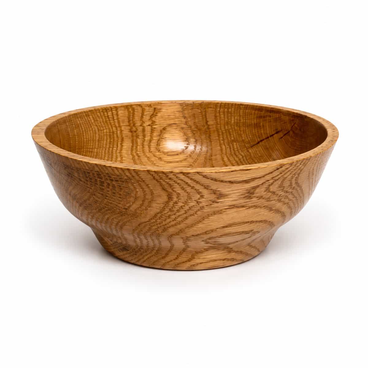 Hand-Turned Oak Wood Bowl