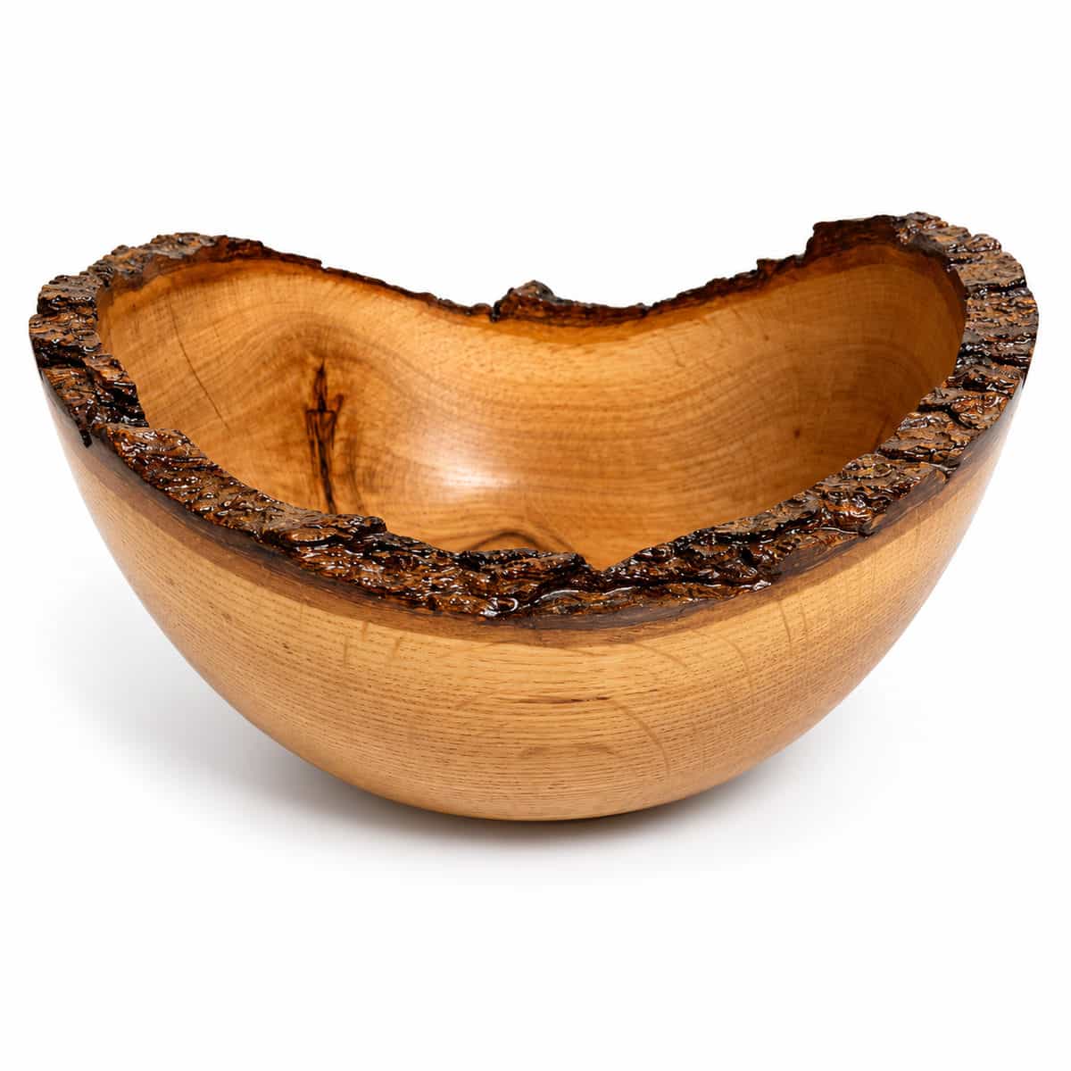 Hand-Turned Live Edge Apple Wood Bowl