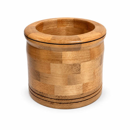 Hand-Turned Oak Parquet Candy Bowl
