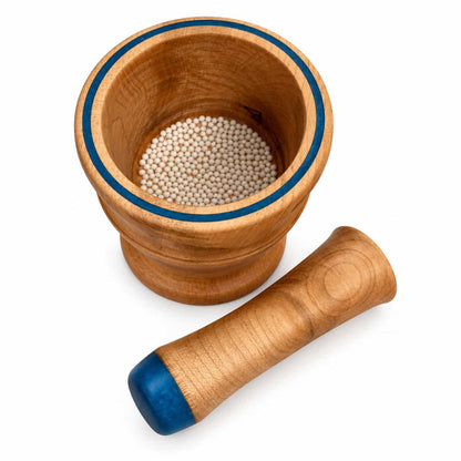 Apple Wood & Epoxy Mortar and Pestle