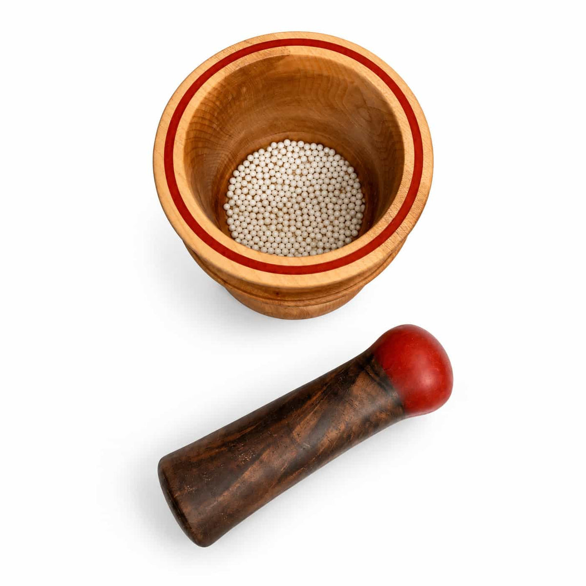 Apple Wood & Epoxy Mortar and Pestle